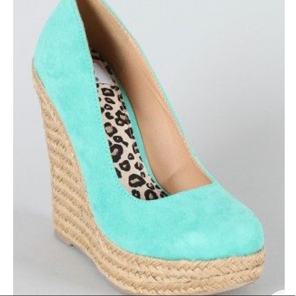 Shoes - Blue wedges